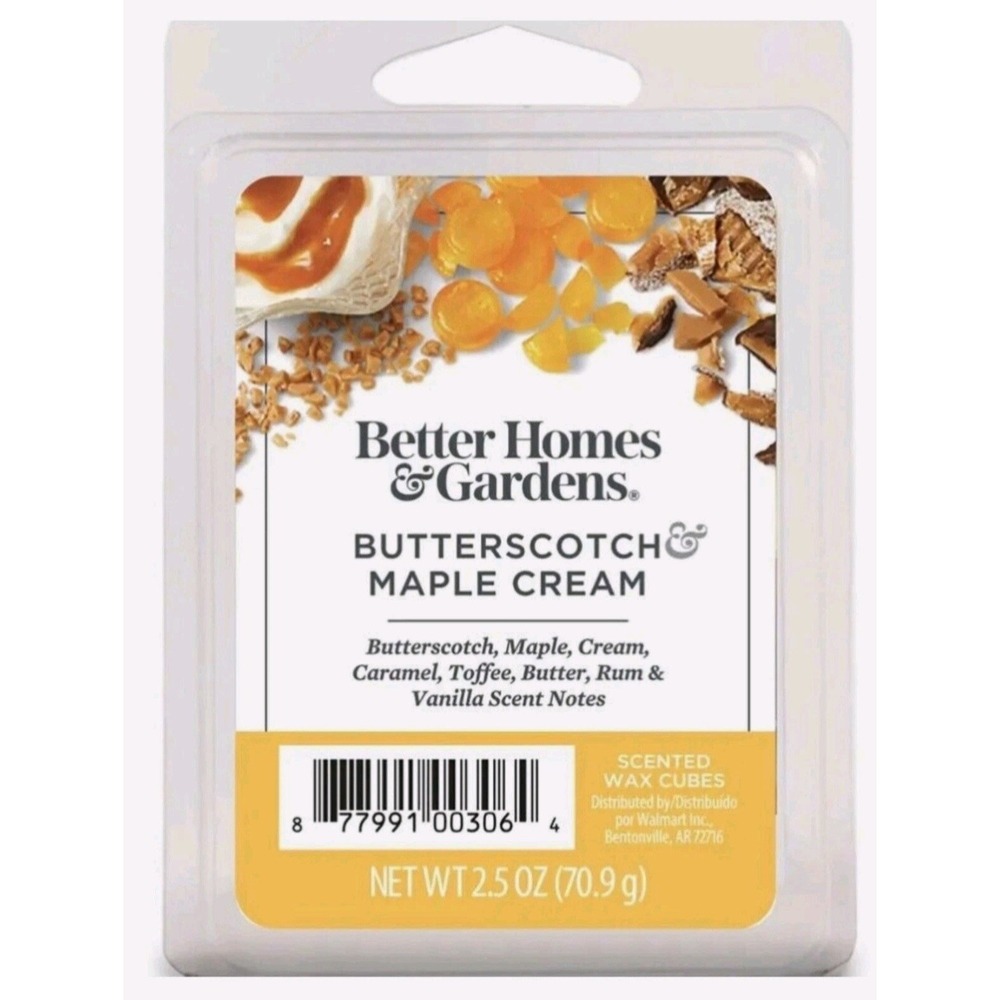 Better Homes and Gardens Scented Fragrance Wax Cubes Butterscotch Maple CreamNEW